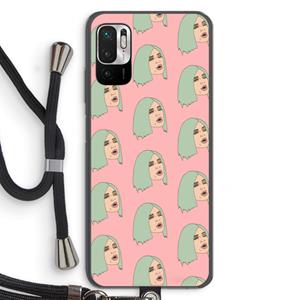 CaseCompany King Kylie: Xiaomi Redmi Note 10 5G Transparant Hoesje met koord