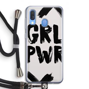 CaseCompany Girl Power #2: Samsung Galaxy A40 Transparant Hoesje met koord