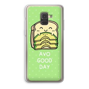 CaseCompany Avo Good Day: Samsung Galaxy A8 (2018) Transparant Hoesje
