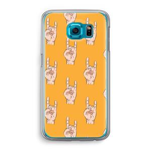CaseCompany Rock: Samsung Galaxy S6 Transparant Hoesje