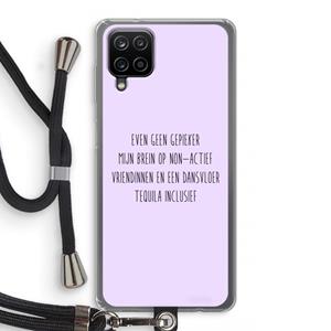 CaseCompany Tequila: Samsung Galaxy A12 Transparant Hoesje met koord