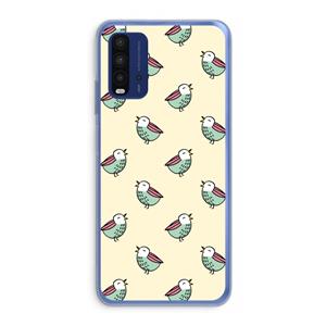CaseCompany Vogeltjes: Xiaomi Redmi 9T Transparant Hoesje