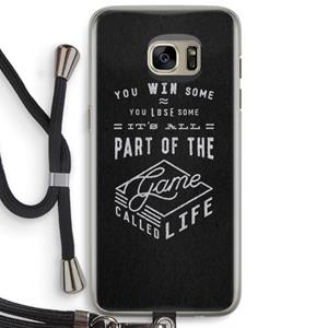 CaseCompany Life: Samsung Galaxy S7 Edge Transparant Hoesje met koord