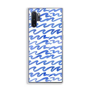 CaseCompany Blauwe golven: Samsung Galaxy Note 10 Plus Transparant Hoesje