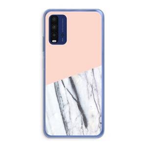 CaseCompany A touch of peach: Xiaomi Redmi 9T Transparant Hoesje