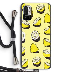 CaseCompany When Life Gives You Lemons...: Xiaomi Redmi Note 10 5G Transparant Hoesje met koord