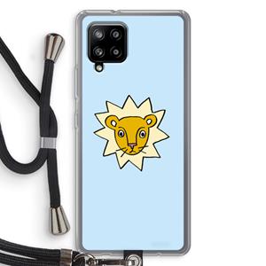 CaseCompany Kleine leeuw: Samsung Galaxy A42 5G Transparant Hoesje met koord