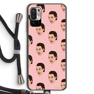 CaseCompany Ugly Cry Call: Xiaomi Redmi Note 10 5G Transparant Hoesje met koord