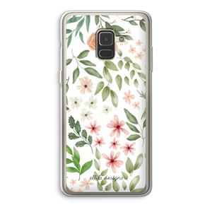 CaseCompany Botanical sweet flower heaven: Samsung Galaxy A8 (2018) Transparant Hoesje
