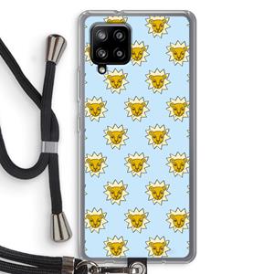 CaseCompany Leeuwenkoppen: Samsung Galaxy A42 5G Transparant Hoesje met koord