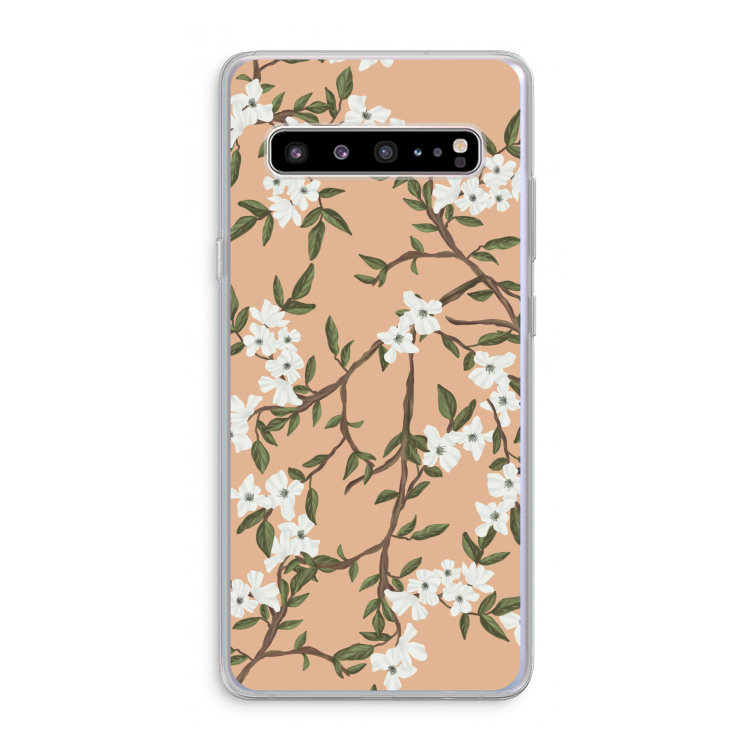 CaseCompany Blossoming spring: Samsung Galaxy S10 5G Transparant Hoesje