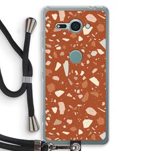 CaseCompany Terrazzo N°22: Sony Xperia XZ2 Compact Transparant Hoesje met koord