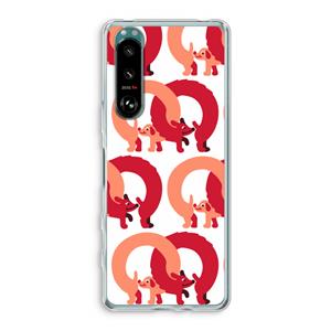 CaseCompany Dogs: Sony Xperia 5 III Transparant Hoesje