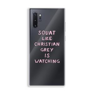 CaseCompany Christian Grey: Samsung Galaxy Note 10 Plus Transparant Hoesje