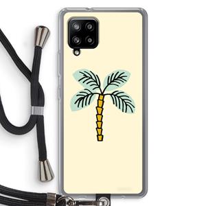 CaseCompany Palmboom: Samsung Galaxy A42 5G Transparant Hoesje met koord