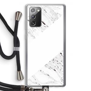 CaseCompany Biggest stripe: Samsung Galaxy Note 20 / Note 20 5G Transparant Hoesje met koord