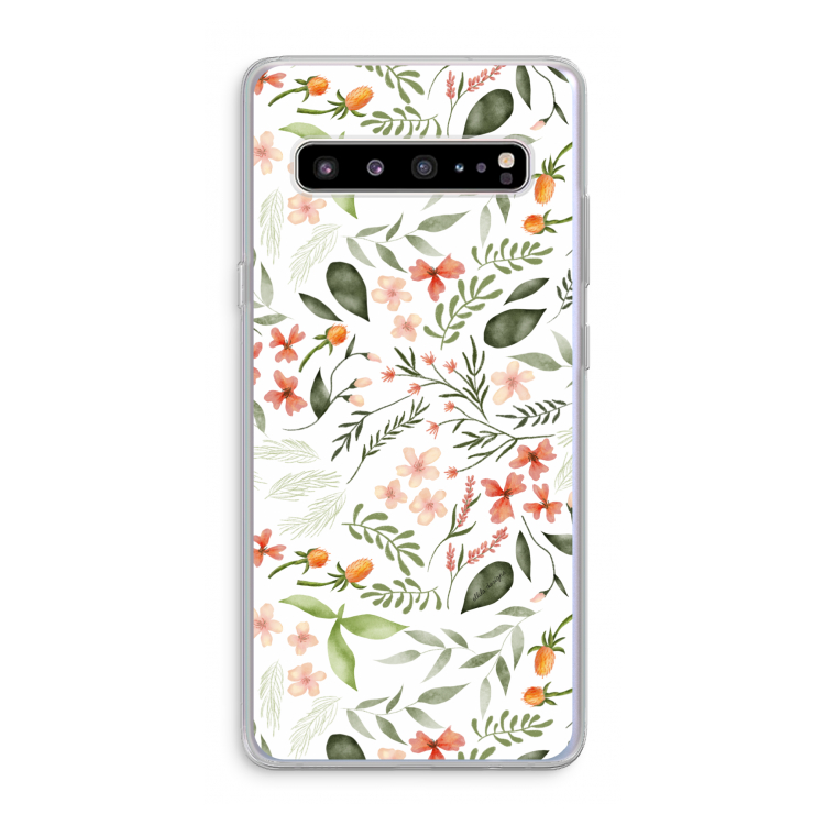 CaseCompany Sweet little flowers: Samsung Galaxy S10 5G Transparant Hoesje