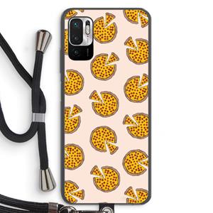 CaseCompany You Had Me At Pizza: Xiaomi Redmi Note 10 5G Transparant Hoesje met koord