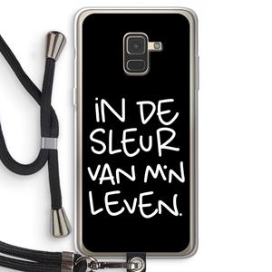 CaseCompany De Sleur: Samsung Galaxy A8 (2018) Transparant Hoesje met koord