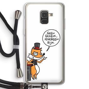 CaseCompany Geen Gezeik: Samsung Galaxy A8 (2018) Transparant Hoesje met koord