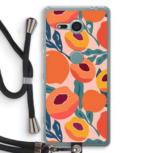 CaseCompany Perzik: Sony Xperia XZ2 Compact Transparant Hoesje met koord