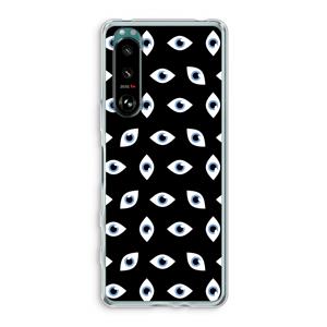 CaseCompany Eyes pattern: Sony Xperia 5 III Transparant Hoesje