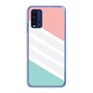 CaseCompany Strepen pastel: Xiaomi Redmi 9T Transparant Hoesje