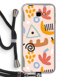CaseCompany Abstract: Samsung Galaxy J4 Plus Transparant Hoesje met koord