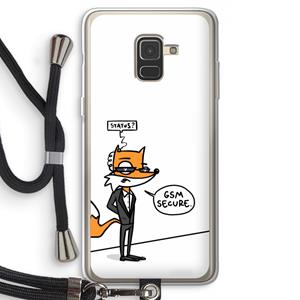 CaseCompany GSM secure: Samsung Galaxy A8 (2018) Transparant Hoesje met koord