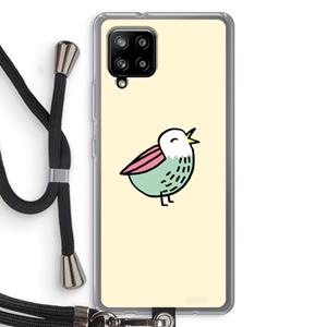 CaseCompany Birdy: Samsung Galaxy A42 5G Transparant Hoesje met koord