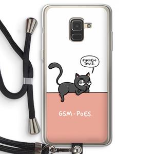 CaseCompany GSM poes: Samsung Galaxy A8 (2018) Transparant Hoesje met koord