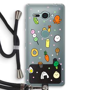 CaseCompany Happy bento friends: Sony Xperia XZ2 Compact Transparant Hoesje met koord