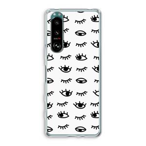 CaseCompany Eye pattern #2: Sony Xperia 5 III Transparant Hoesje