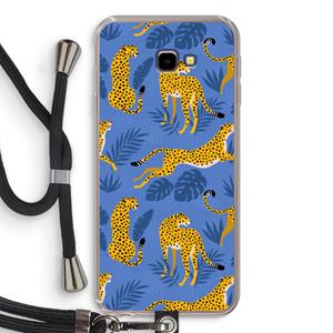 CaseCompany Luipaard: Samsung Galaxy J4 Plus Transparant Hoesje met koord