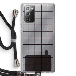 CaseCompany Rooster: Samsung Galaxy Note 20 / Note 20 5G Transparant Hoesje met koord