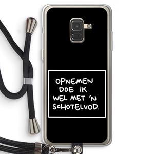CaseCompany Schotelvod: Samsung Galaxy A8 (2018) Transparant Hoesje met koord
