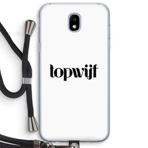 CaseCompany Topwijf Wit: Samsung Galaxy J5 (2017) Transparant Hoesje met koord