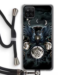 CaseCompany Sinister Wings: Samsung Galaxy A12 Transparant Hoesje met koord