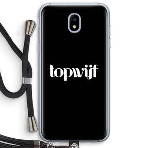 CaseCompany Topwijf Zwart: Samsung Galaxy J5 (2017) Transparant Hoesje met koord