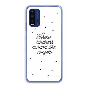 CaseCompany Confetti: Xiaomi Redmi 9T Transparant Hoesje