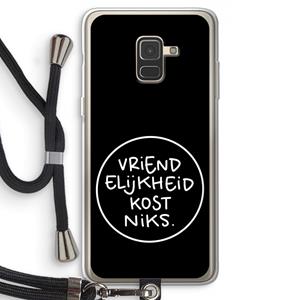 CaseCompany Vriendelijkheid: Samsung Galaxy A8 (2018) Transparant Hoesje met koord
