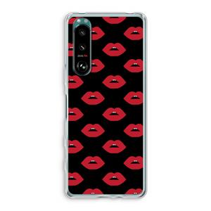 CaseCompany Lips: Sony Xperia 5 III Transparant Hoesje