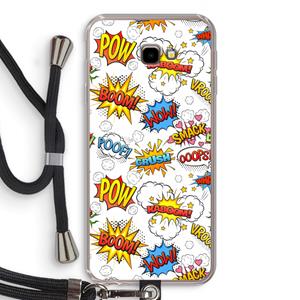 CaseCompany Pow Smack: Samsung Galaxy J4 Plus Transparant Hoesje met koord