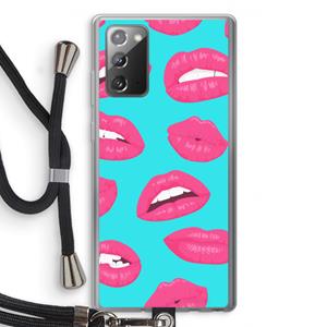 CaseCompany Bite my lip: Samsung Galaxy Note 20 / Note 20 5G Transparant Hoesje met koord