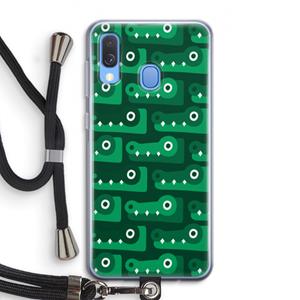 CaseCompany Crocs: Samsung Galaxy A40 Transparant Hoesje met koord