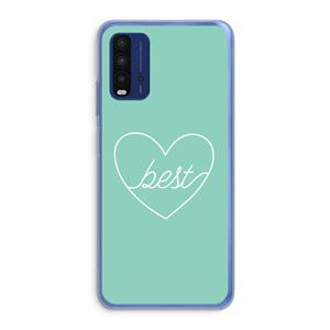 CaseCompany Best heart pastel: Xiaomi Redmi 9T Transparant Hoesje