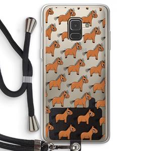 CaseCompany Pony: Samsung Galaxy A8 (2018) Transparant Hoesje met koord