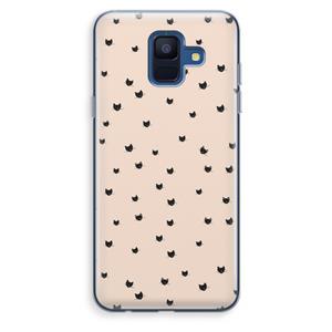 CaseCompany Kleine kattenkopjes: Samsung Galaxy A6 (2018) Transparant Hoesje
