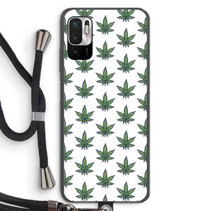 CaseCompany Weed: Xiaomi Redmi Note 10 5G Transparant Hoesje met koord