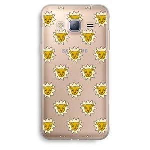 CaseCompany Leeuwenkoppen: Samsung Galaxy J3 (2016) Transparant Hoesje